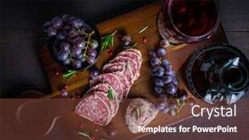  Presentation with red wine cheese - Cool new PPT layouts with saltufo-italian-salami-delicacy-salami backdrop and a tawny brown colored foreground