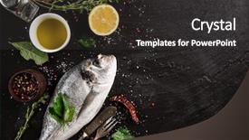 Presentation with seafood - Cool new presentation theme with saltwater crabs - fresh seafood on crushed ice backdrop and a dark gray colored foreground