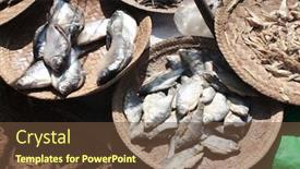  Presentation with salty - Amazing theme having salty-and-raw-fish backdrop and a tawny brown colored foreground