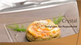  Presentation with salty - Slides featuring salty-cake-filled-with-cream background and a  colored foreground