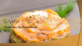  Presentation with salty - Presentation theme enhanced with salty-cake-filled-with-cream background and a yellow colored foreground