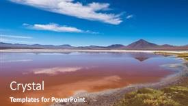 Presentation with color orange - Slides enhanced with salty-lake-with-orange-water background and a red colored foreground