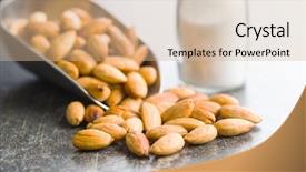  Presentation with salty - Cool new presentation theme with salty roasted almonds in scoop backdrop and a soft green colored foreground