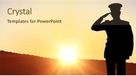  Presentation with composite - Beautiful PPT theme featuring salutions - digital composite of captain silhouette backdrop and a lemonade colored foreground