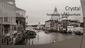  Presentation with church - Slide set with salutions - church santa maria della salute background and a light gray colored foreground
