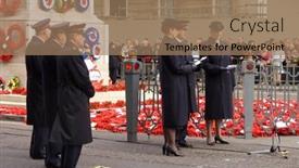  Presentation with salvation - Audience pleasing slides consisting of salvation-army-service-cenotaph-london backdrop and a coral colored foreground