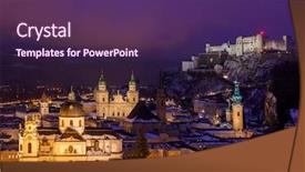  Presentation with salzburg - Amazing slide deck having salzburg austria at night - architecturel background backdrop and a violet colored foreground