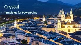  Presentation with salzburg - Beautiful PPT theme featuring salzburg austria beautiful view of the historic city of salzburger land in austria at night backdrop and a ocean colored foreground