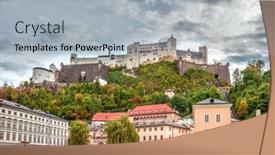  Presentation with salzburg - PPT theme having salzburg-austria-october-4-2014 background and a light gray colored foreground