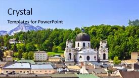  Presentation with salzburg - Theme featuring salzburg austria background and a light blue colored foreground