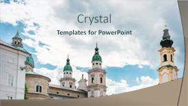  Presentation with roman catholic - PPT layouts enhanced with salzburg-cathedral-is-the-seventeenth background and a sky blue colored foreground