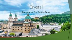  Presentation with roman catholic - Presentation theme featuring salzburg-cathedral-is-the-seventeenth background and a light blue colored foreground