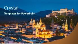  Presentation with salzburg - Theme featuring salzburg-city-shining background and a ocean colored foreground