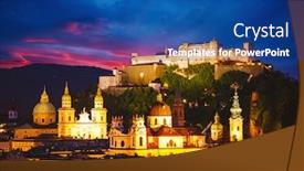  Presentation with earth land - Amazing theme having salzburg-city-shining backdrop and a ocean colored foreground