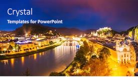  Presentation with salzburg - Beautiful presentation featuring salzburg-city-shining backdrop and a navy blue colored foreground