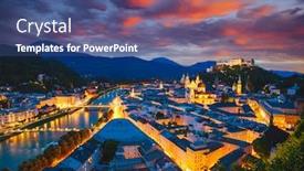  Presentation with salzburg - Beautiful slides featuring salzburg-city-shining backdrop and a ocean colored foreground