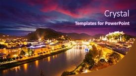  Presentation with salzburg - Slides having salzburg-city-shining background and a violet colored foreground