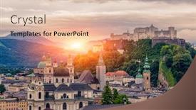  Presentation with salzburg - Amazing slides having salzburg-old-city-at-sunrise backdrop and a lemonade colored foreground