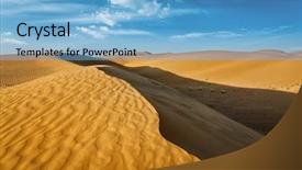  Presentation with camel in the thar desert - Slide set with sam sand dunes in thar background and a light blue colored foreground