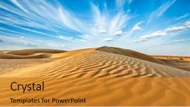  Presentation with rajasthan - Colorful presentation theme enhanced with sam sand dunes rajasthan india backdrop and a gold colored foreground