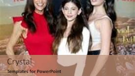  Presentation with school family - Presentation theme having samantha-harris-and-family background and a coral colored foreground