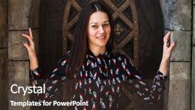  Presentation with gothic castle - Slides enhanced with samara - close up portrait young beautiful background and a tawny brown colored foreground