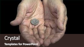  Presentation with poverty - Cool new presentation with samaritan - poverty old hands backdrop and a tawny brown colored foreground