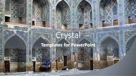  Presentation with central asia - Slide set consisting of samarkand-uzbekistan-march-14-2015 background and a gray colored foreground