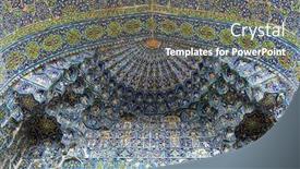  Presentation with central asia - PPT theme with samarkand-uzbekistan-march-14-2015 background and a gray colored foreground