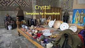  Presentation with central asia - Presentation design with samarkand-uzbekistan-march-14-2015 background and a tawny brown colored foreground