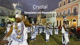  Presentation with bahia - Audience pleasing PPT theme consisting of samba-dancers-in-front-iglesias backdrop and a gray colored foreground