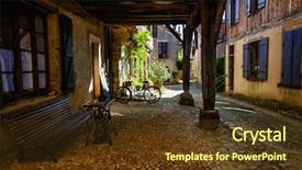  Presentation with southwestern - Slide set featuring same arcades with covered passage background and a tawny brown colored foreground