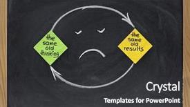  Presentation with sticky notes - Beautiful presentation design featuring same old thinking and disappointing backdrop and a dark gray colored foreground