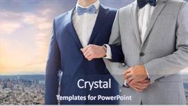  Presentation with tolerance - PPT theme having same-sex marriage and tolerance background and a ocean colored foreground