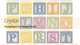  Presentation with pastel pink - Colorful presentation design enhanced with same-view-26-letters backdrop and a lemonade colored foreground