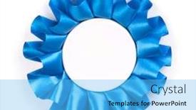  Presentation with award - Slide deck consisting of sample-award-cockade-with-blank background and a light blue colored foreground