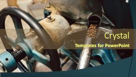  Presentation with done - Colorful presentation design enhanced with sample-being-taken-out backdrop and a tawny brown colored foreground