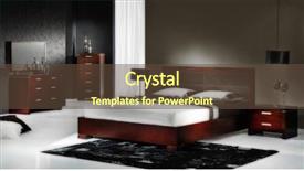 Presentation with furniture design - Audience pleasing presentation theme consisting of sample design - bedroom interior double bed wooden backdrop and a  colored foreground
