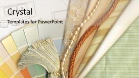  Presentation with textile - Presentation with sample design - color and textile swatches background and a lemonade colored foreground