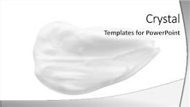  Presentation with cleansing - Cool new PPT layouts with sample of body cream backdrop and a  colored foreground