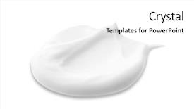 Presentation with cleansing - Slide deck enhanced with sample of body cream background and a white colored foreground