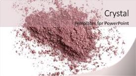  Presentation with sample - Colorful theme enhanced with sample of eyeshadow on white backdrop and a coral colored foreground