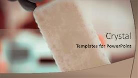  Presentation with wastewater treatment - Slide deck consisting of sample-of-wastewater-after-treatment background and a mint green colored foreground