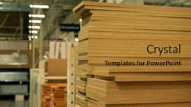  Presentation with hardware komputer - Slide set having sample parquet boards in hardware background and a gold colored foreground