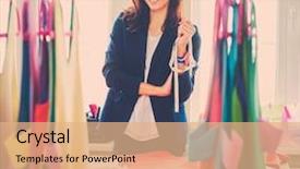  Presentation with beautiful floral border flower design - Slides having sample size - beautiful young designer in her background and a coral colored foreground