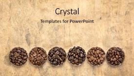  Presentation with parts - Presentation design with sampler of coffee beans background and a lemonade colored foreground