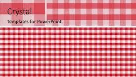  Presentation with checkered tablecloth - Amazing presentation design having samples good for red backdrop and a coral colored foreground