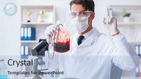  Presentation with blood - Audience pleasing PPT theme consisting of samples in hospital clinic lab backdrop and a  colored foreground