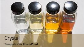  Presentation with base - Colorful slide deck enhanced with samples of different base oil backdrop and a yellow colored foreground