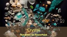  Presentation with waste - PPT theme featuring samples-of-microplastics-from-human background and a tawny brown colored foreground